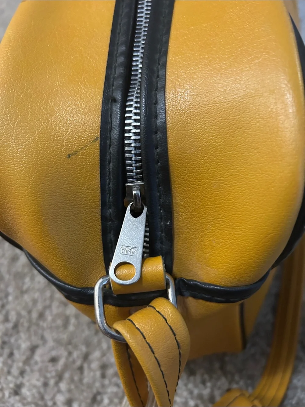 VINTAGE 70s Adidas Yugoslavia Sports Duffel Bag Mustard Yellow Rare ART 4031